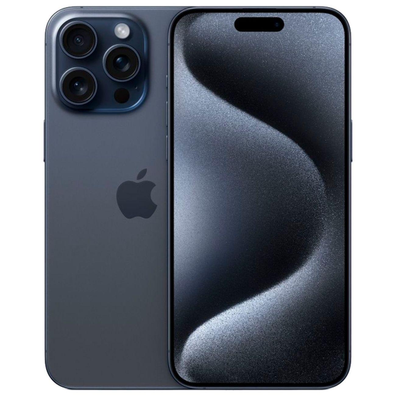 Восстановленный смартфон Apple iPhone 15 Pro Max 256GB nanoSim/eSim Blue Titanium, рабочий (без RuStore) фото