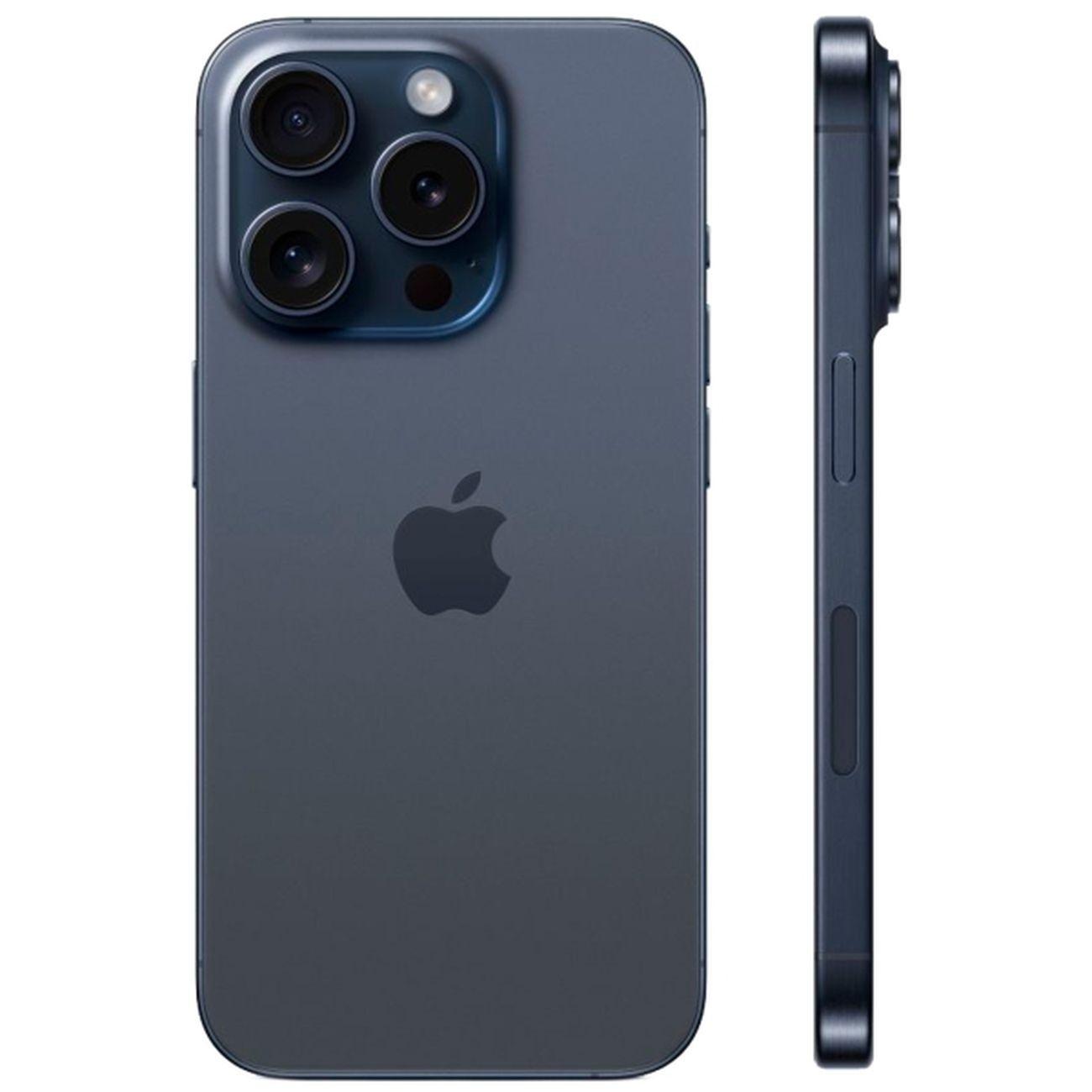 Восстановленный смартфон Apple iPhone 15 Pro 256GB Dual Sim синий титан, рабочий (без RuStore)