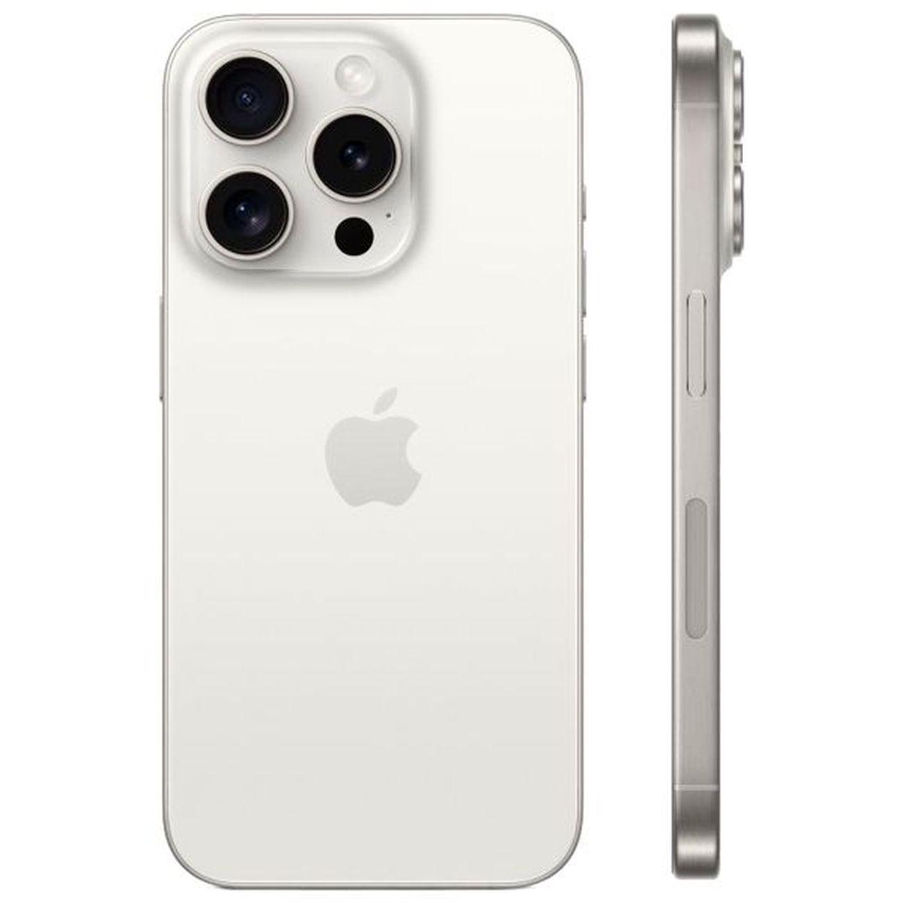 Восстановленный смартфон Apple iPhone 15 Pro 256GB Dual Sim белый титан, рабочий (без RuStore)
