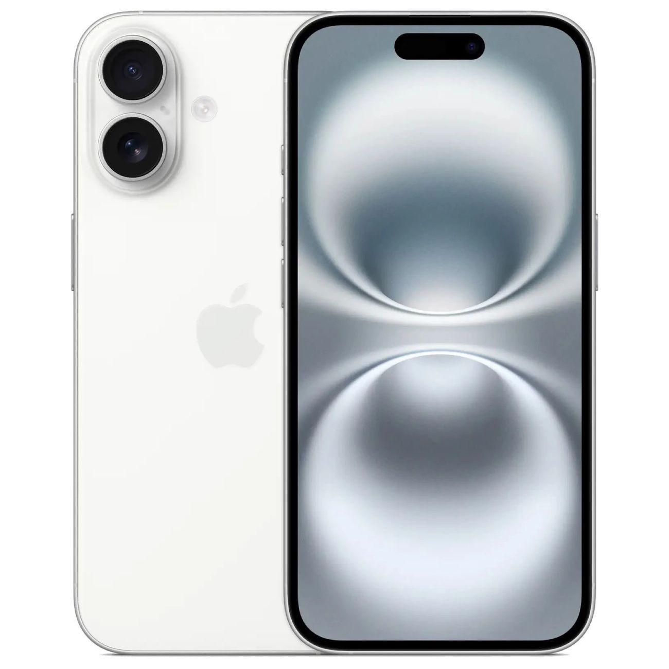 Восстановленный смартфон Apple iPhone 16 128GB Dual Sim White, отличный (без RuStore)