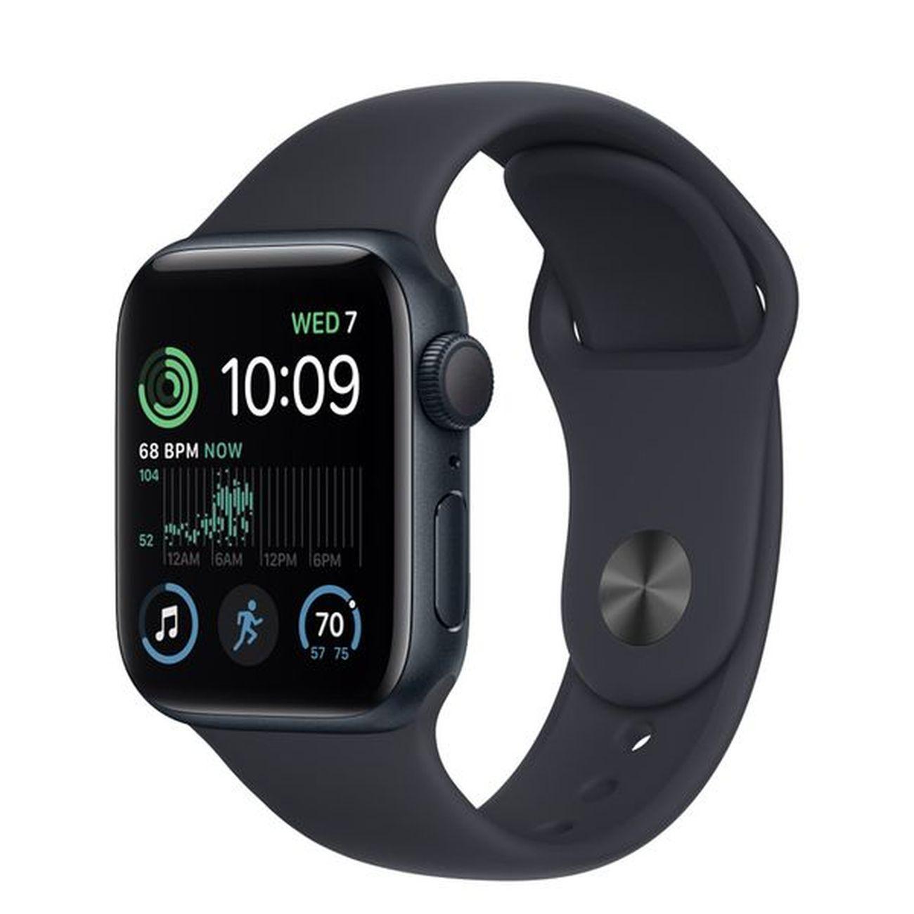 Восстановленные смарт-часы Apple Watch SE 2022 40mm Midnight Aluminum Case with Midnight Sport Band, размер S/M (MNT73), рабочий
