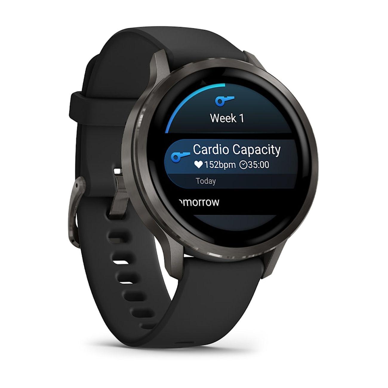 Спортивные часы Garmin Venu 4 черный, черный ремешок 41мм 010-03013-02
