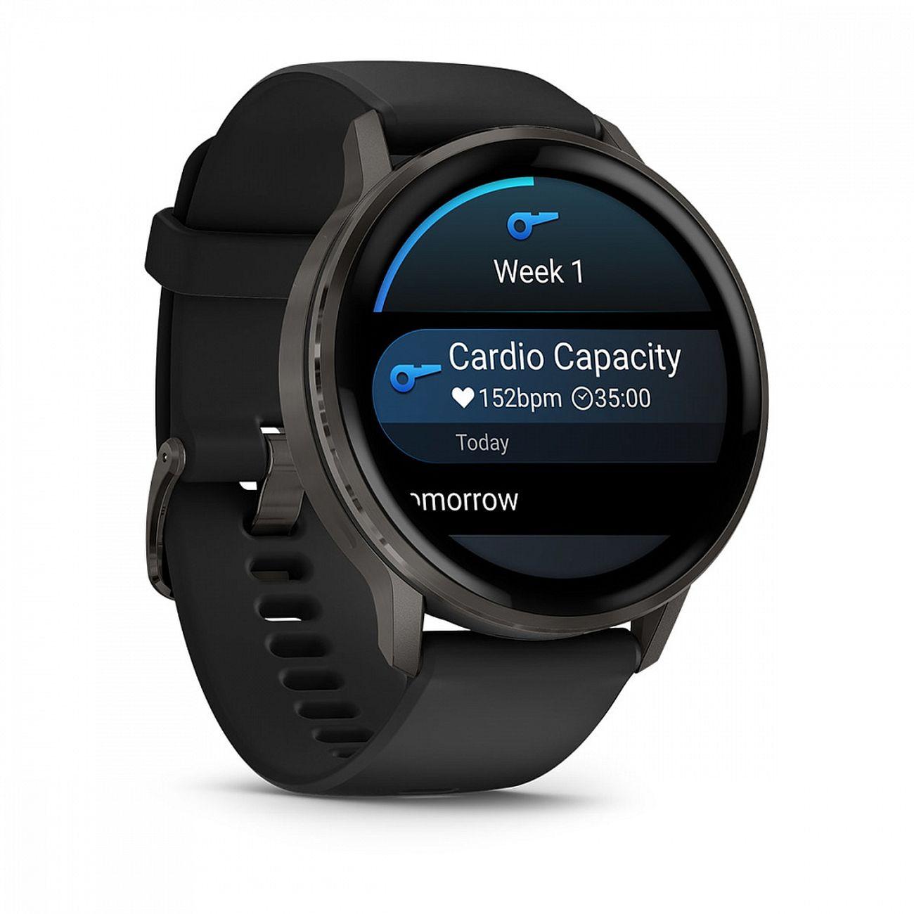 Спортивные часы Garmin Venu 4 черный, черный ремешок 45мм 010-03014-00
