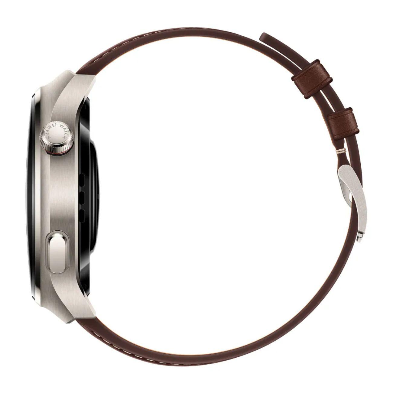 Восстановленные смарт-часы HUAWEI Watch 4 Pro Titanium/темно-коричневый Leather Strap, отличный