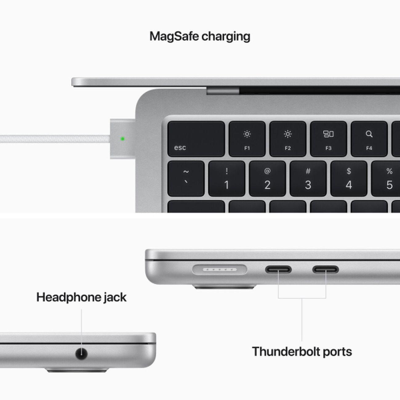 Восстановленный ноутбук Apple MacBook Air 13 M2 8/10 core 16/256GB Silver (MLXY3), хороший