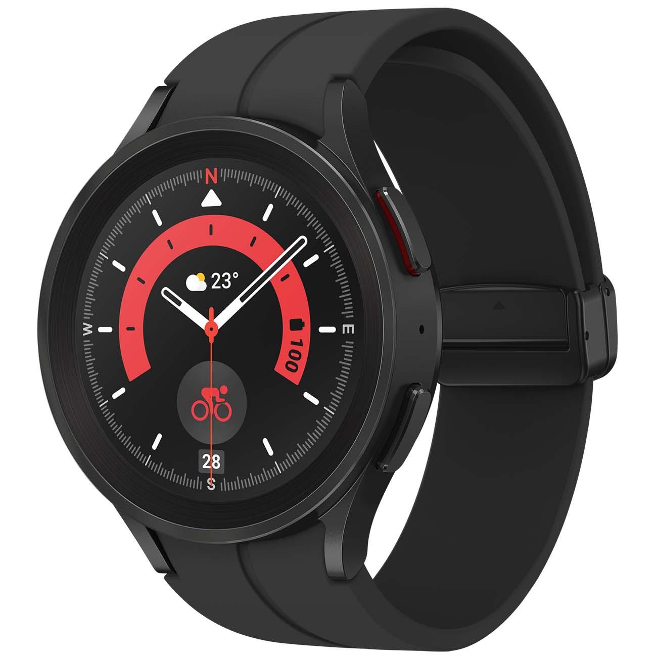 Восстановленные смарт-часы Samsung Galaxy Watch5 Pro 45mm Black Titanium, отличный