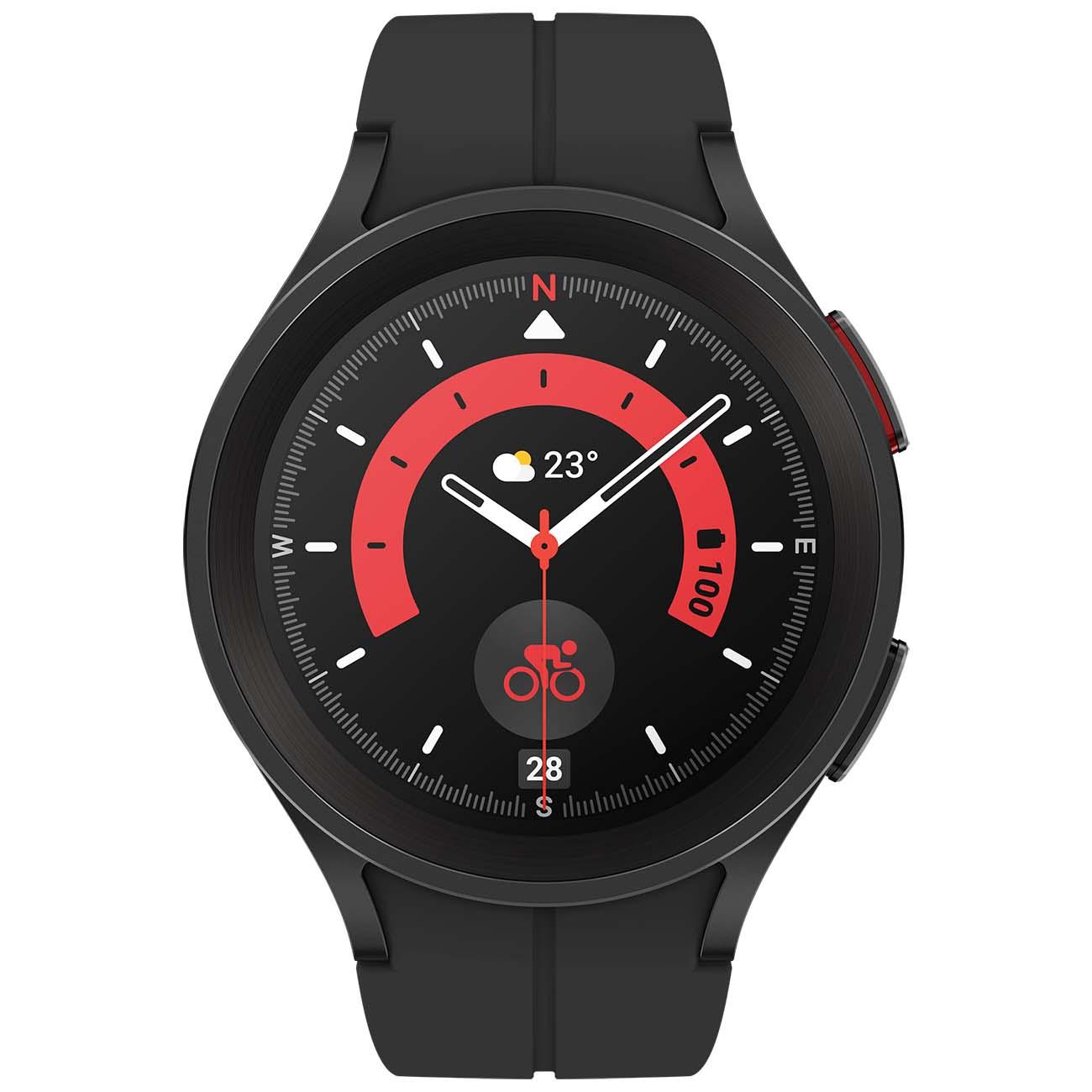 Восстановленные смарт-часы Samsung Galaxy Watch5 Pro 45mm Black Titanium, отличный