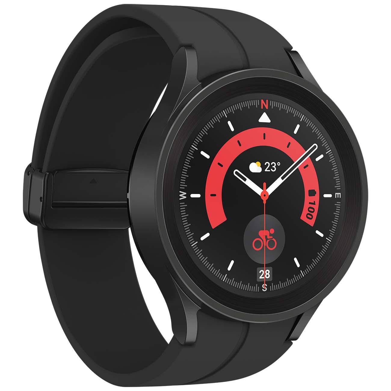 Восстановленные смарт-часы Samsung Galaxy Watch5 Pro 45mm Black Titanium, отличный
