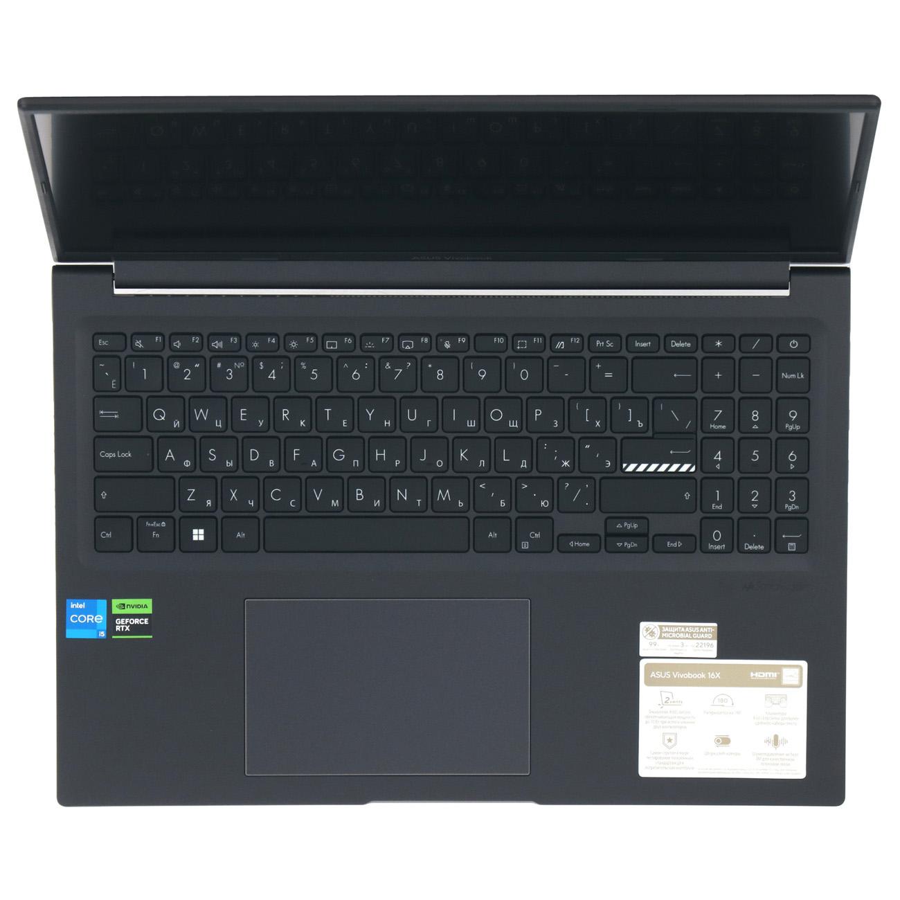 Восстановленный ноутбук Asus K3605ZF-MB336W/16"/Core i5-12450H/8/512GB/RTX 2050/Win/Black, отличный