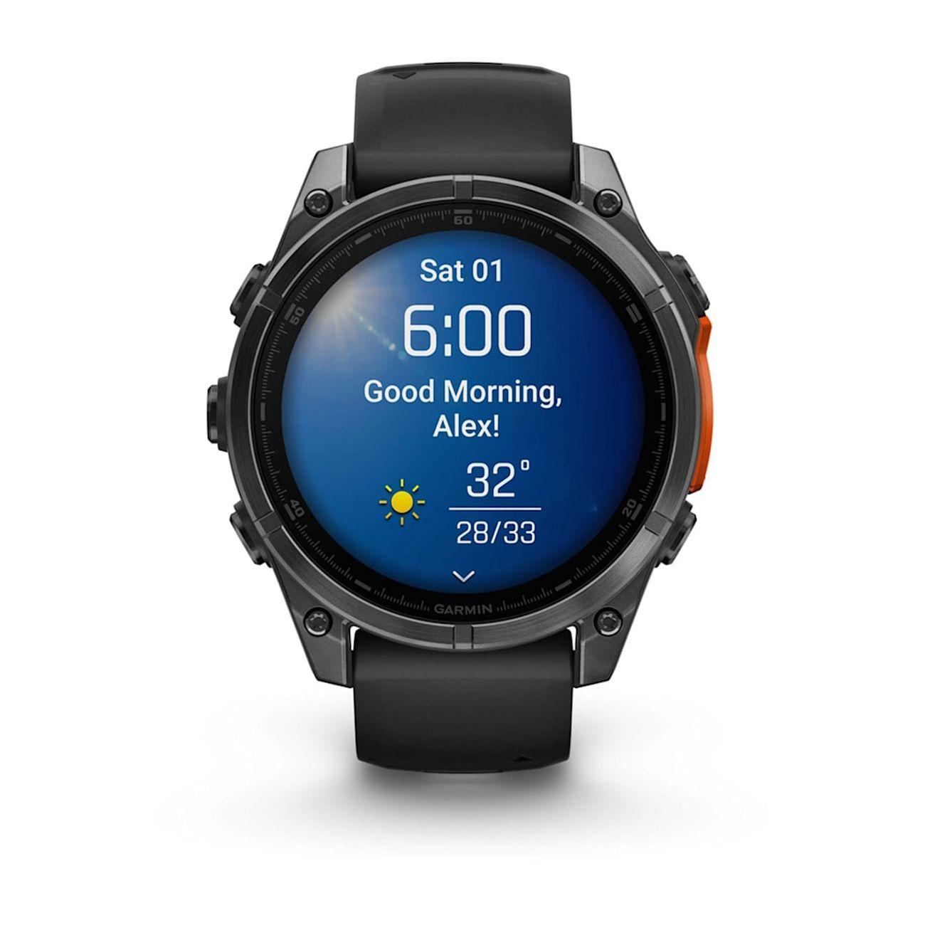 Восстановленные спортивные часы GARMIN Watch Fenix 8 AMOLED 47mm серый/черный, отличный