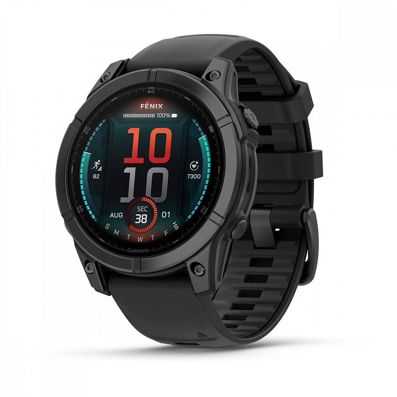 Восстановленные спортивные часы GARMIN Watch Fenix E AMOLED 47mm темно-серый/черный, отличный