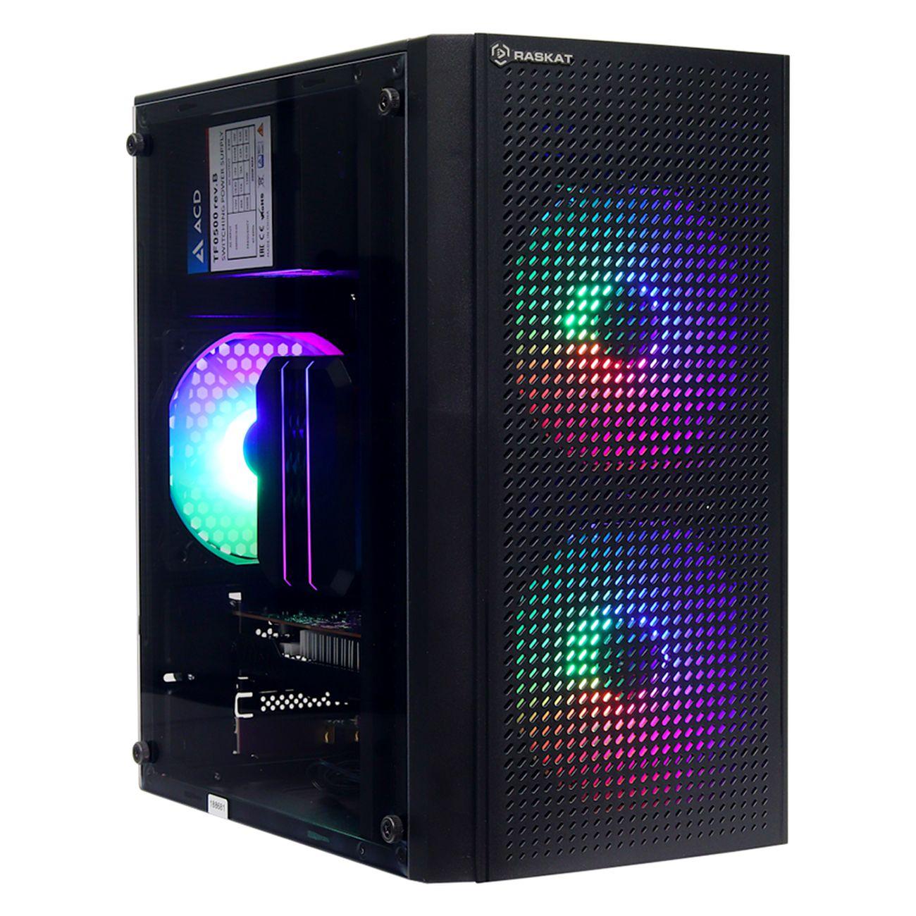 Восстановленный системный блок игровой Raskat STRIKE 520 (i5-11400F/16Gb/SSD512Gb/RX6400/noOS), хороший