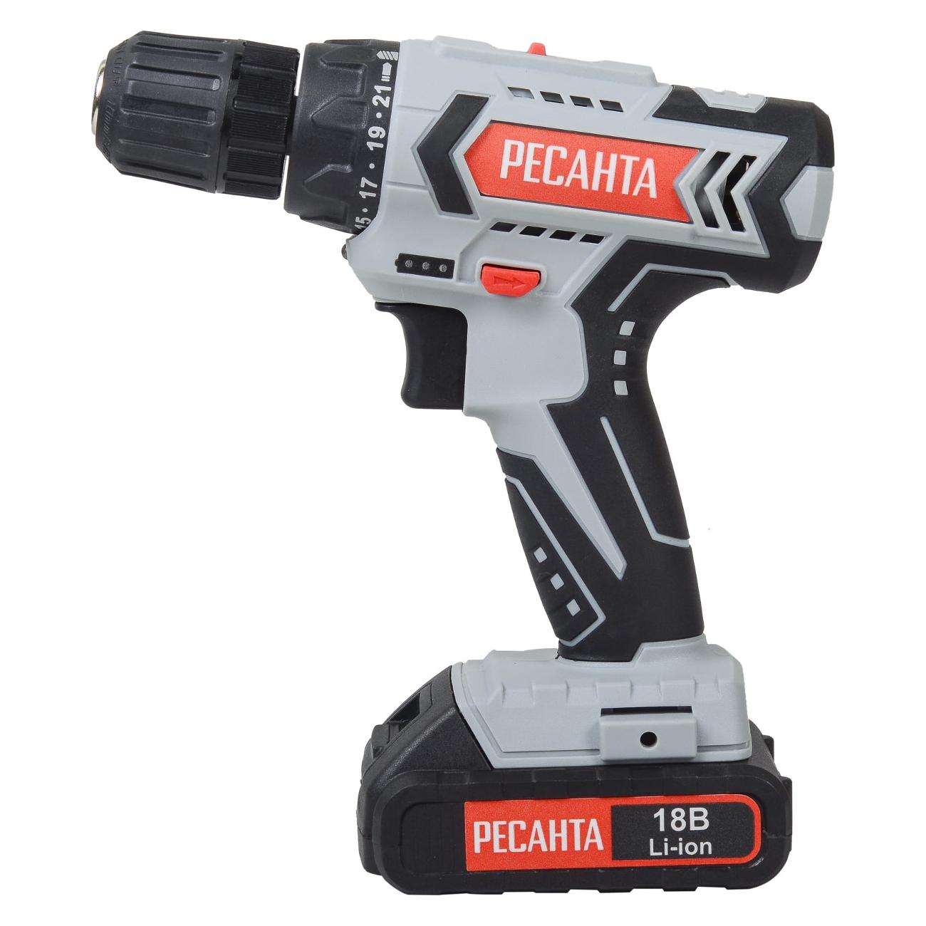 Шуруповерт аккумуляторный Ресанта ДА-50Л2-18А