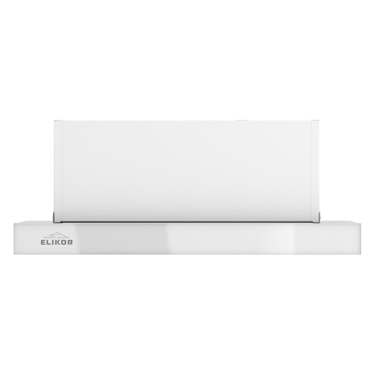 Вытяжка встраиваемая в шкаф Elikor Интегра GLASS 45Н-400-В2Д нержсталь/стекло белое