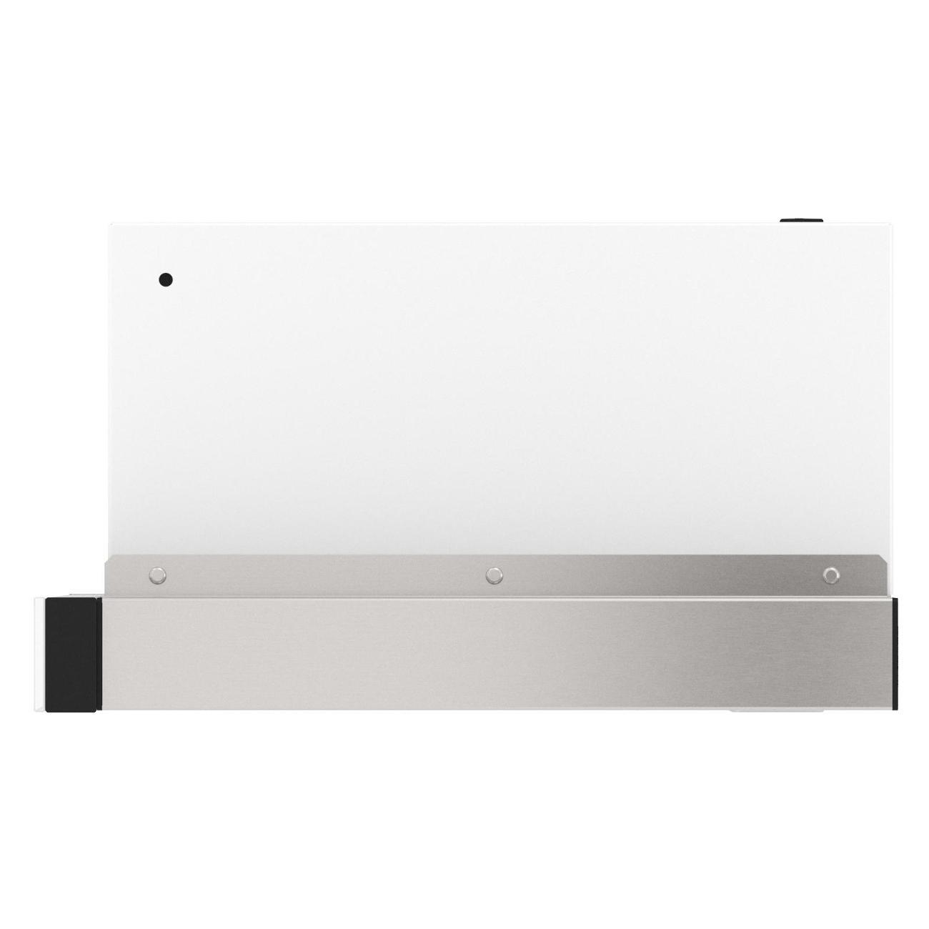 Вытяжка встраиваемая в шкаф Elikor Интегра GLASS 45Н-400-В2Д нержсталь/стекло белое