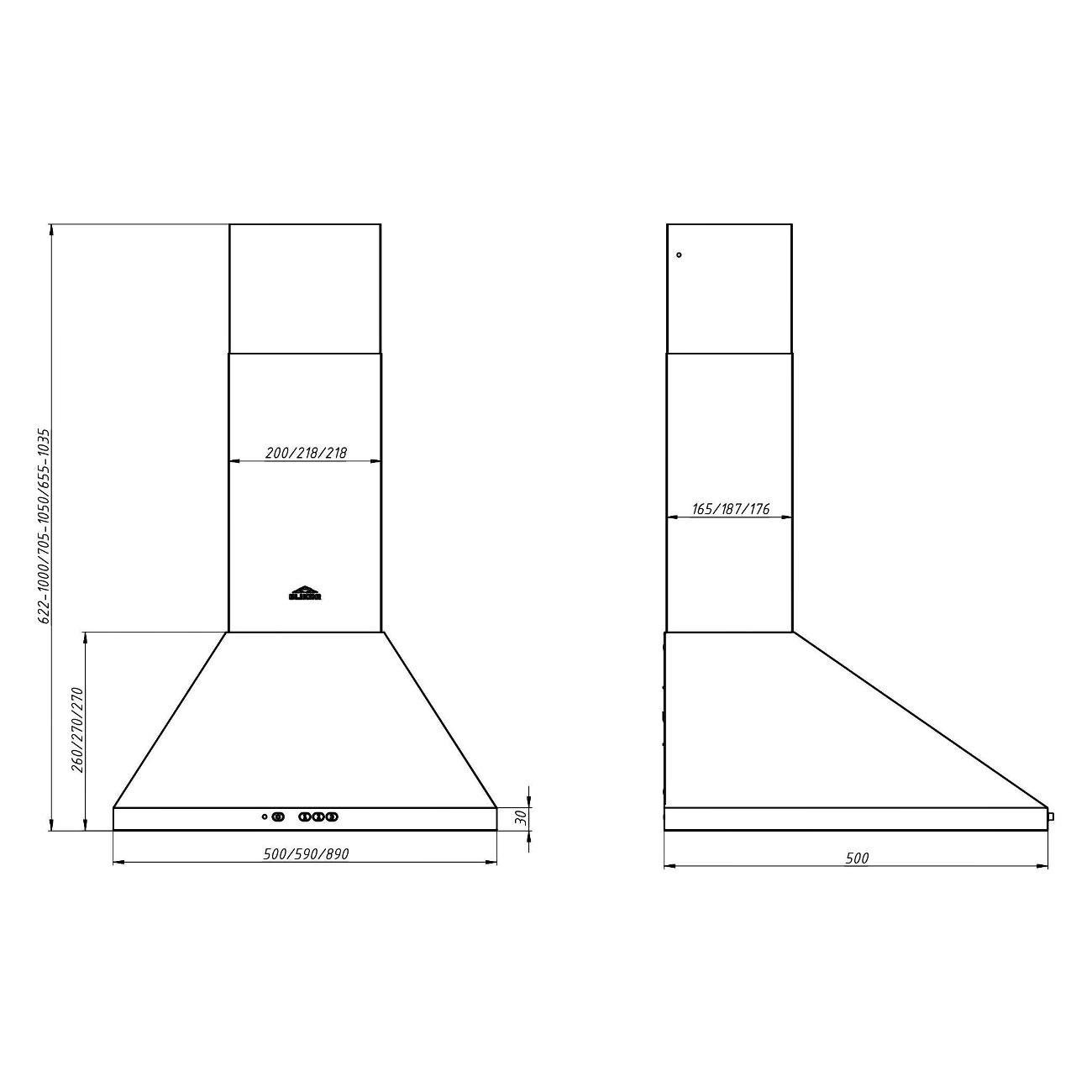 Вытяжка Elikor Вента 60П-430-П3Л черная