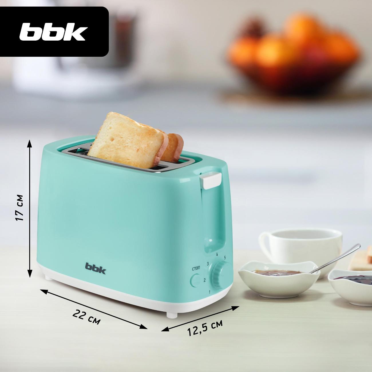 Тостер BBK TR82 снежная мята