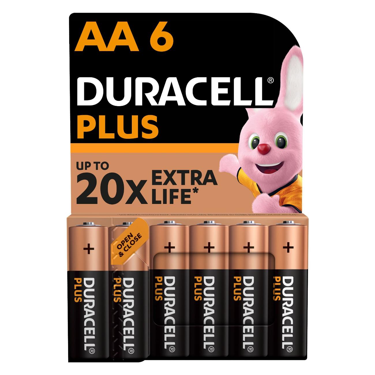 Батарея Duracell АА LR6-6BL PLUS 6 шт.