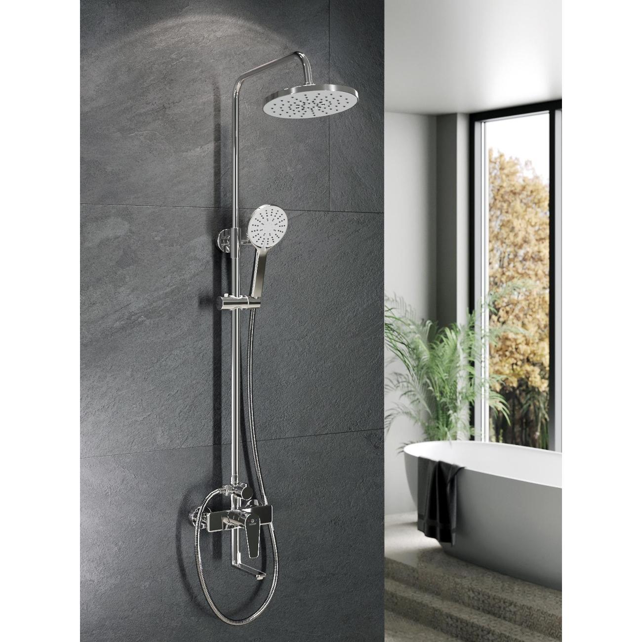 Душевая система Agger Brilliant A0393300 смеситель с изливом, хром фото