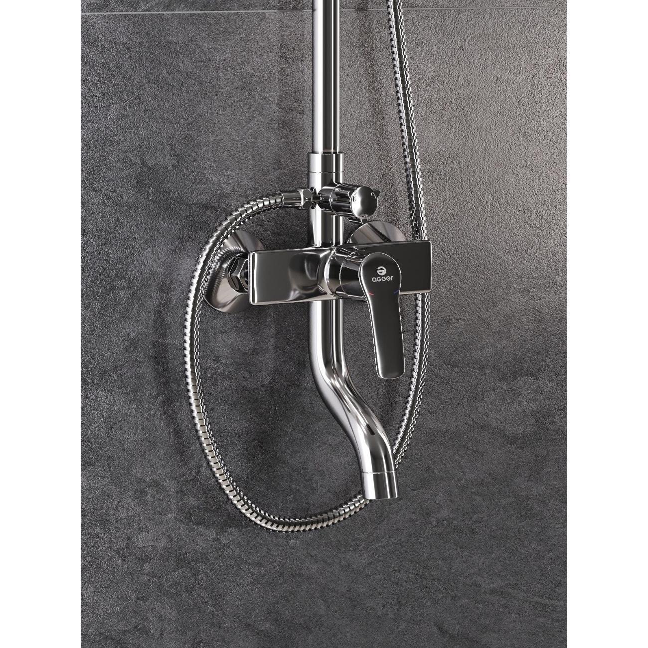 Душевая система Agger Merry A1394400 смеситель с изливом, хром