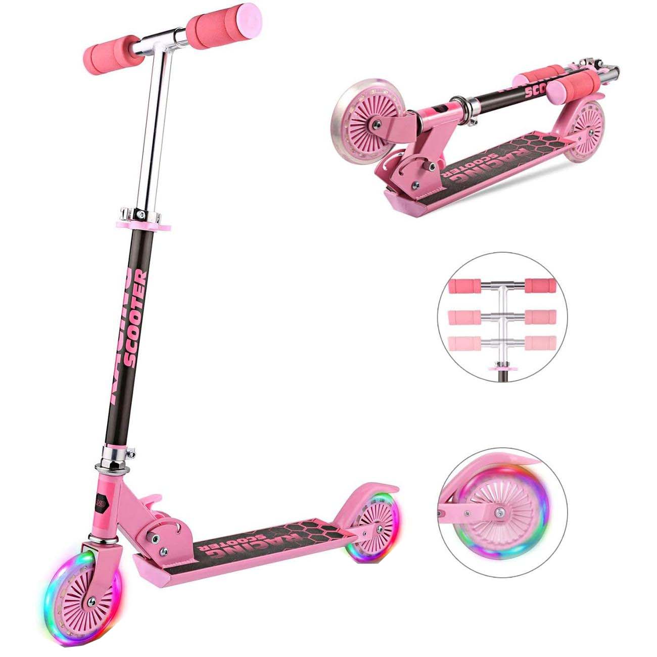 Самокат ZDK Nonstopika Venezia розовый фото