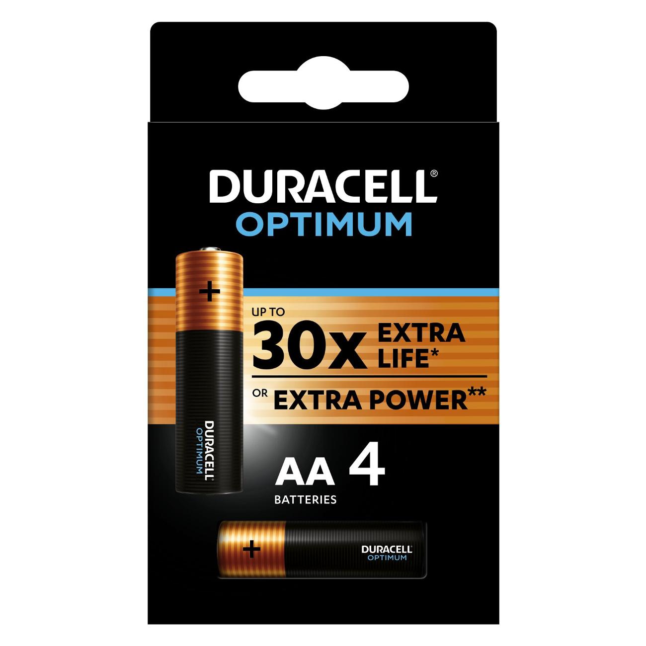 Батарея Duracell Optimum АА LR6-4BL 4шт (Б0056020) фото