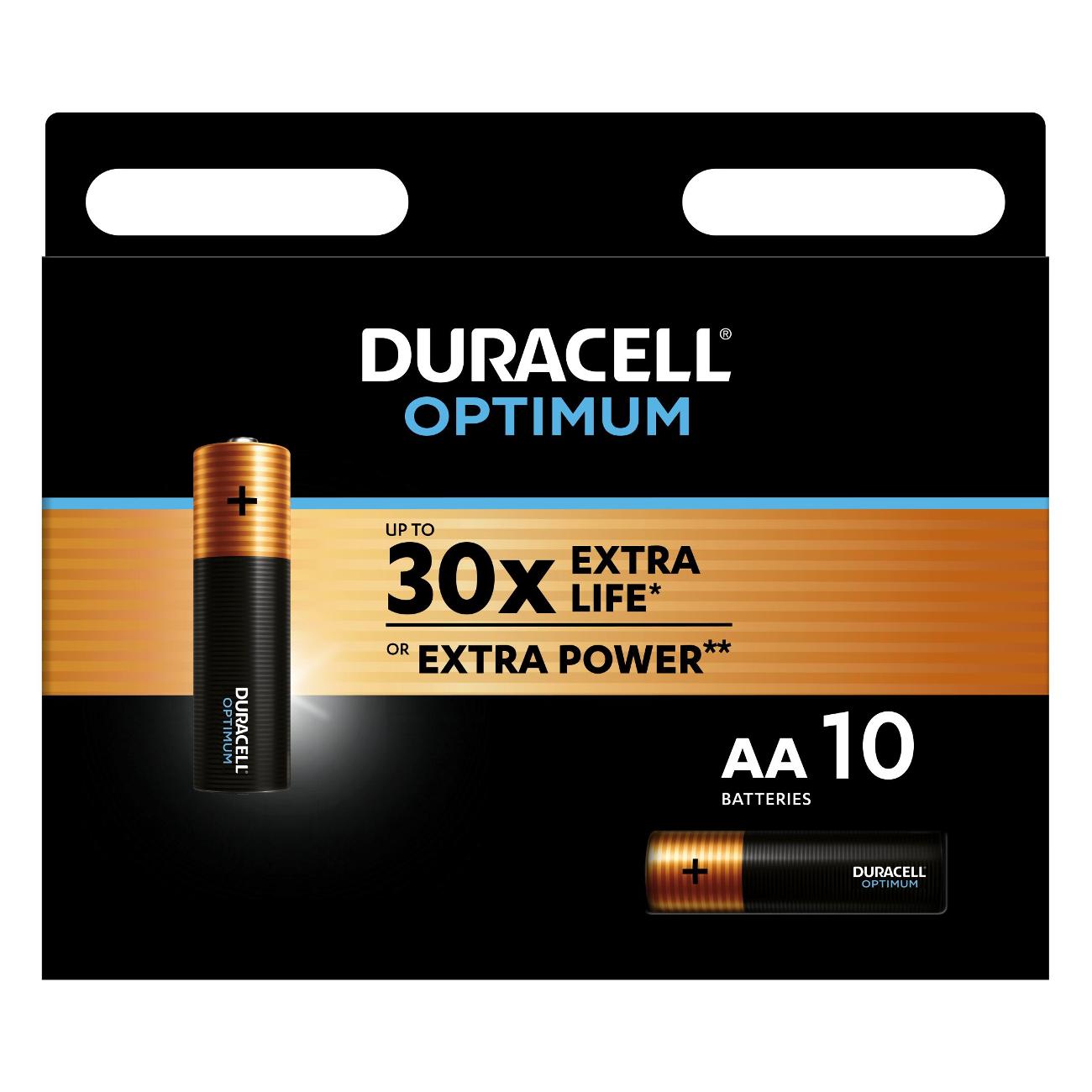 Батарея Duracell Optimum АА LR6-10BL 10 шт (Б0056026)