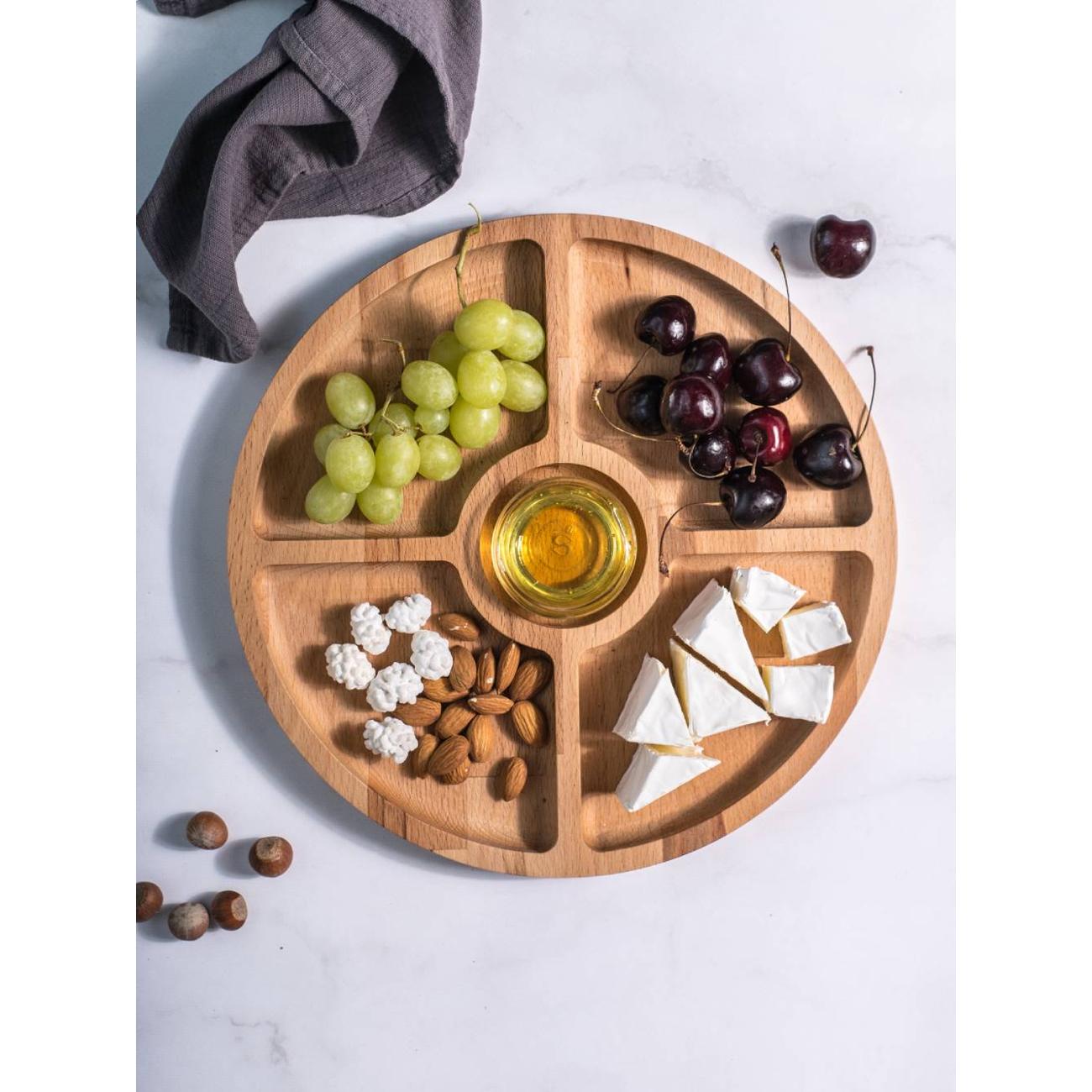 Менажница ДТРД Круглая 28х28х2см 5секц.МБКП фото