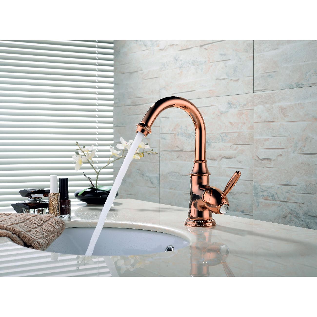 Смеситель Lemark LM6707RG Spark розовое золото (для раковины)