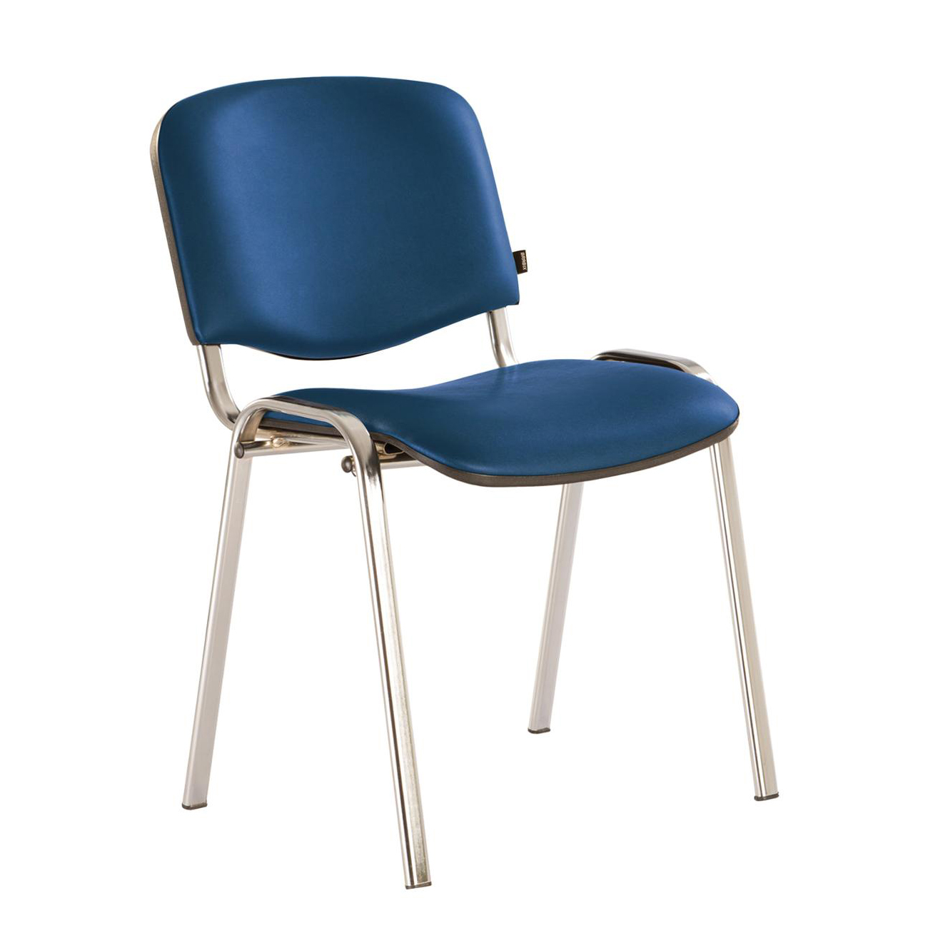 Стул Brabix CF-001, хром, кожзам синий V-15