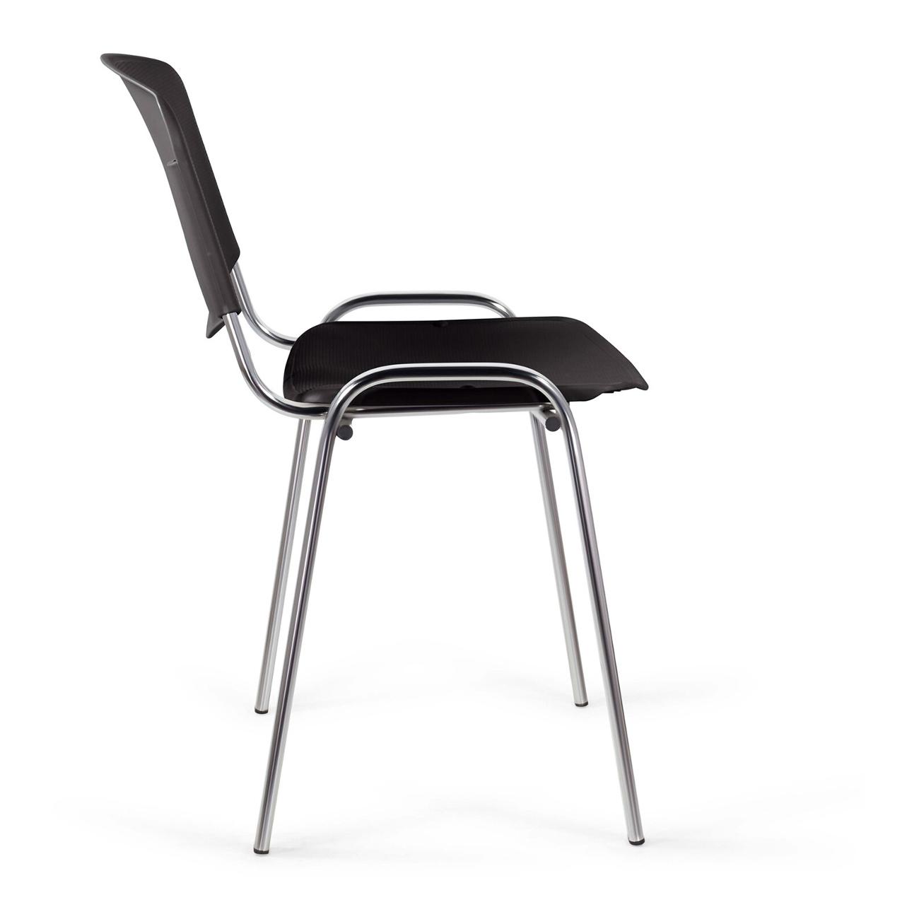 Стул Staff Plast CF-009, хр.каркас/пласт.черн