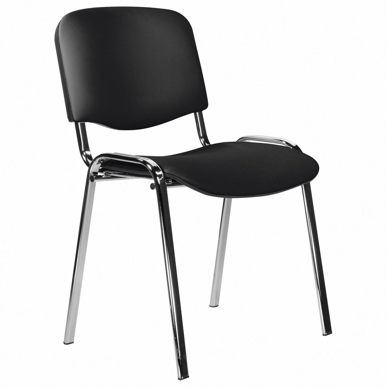 Стул Staff Lite CF-008, хром, кожзам черный