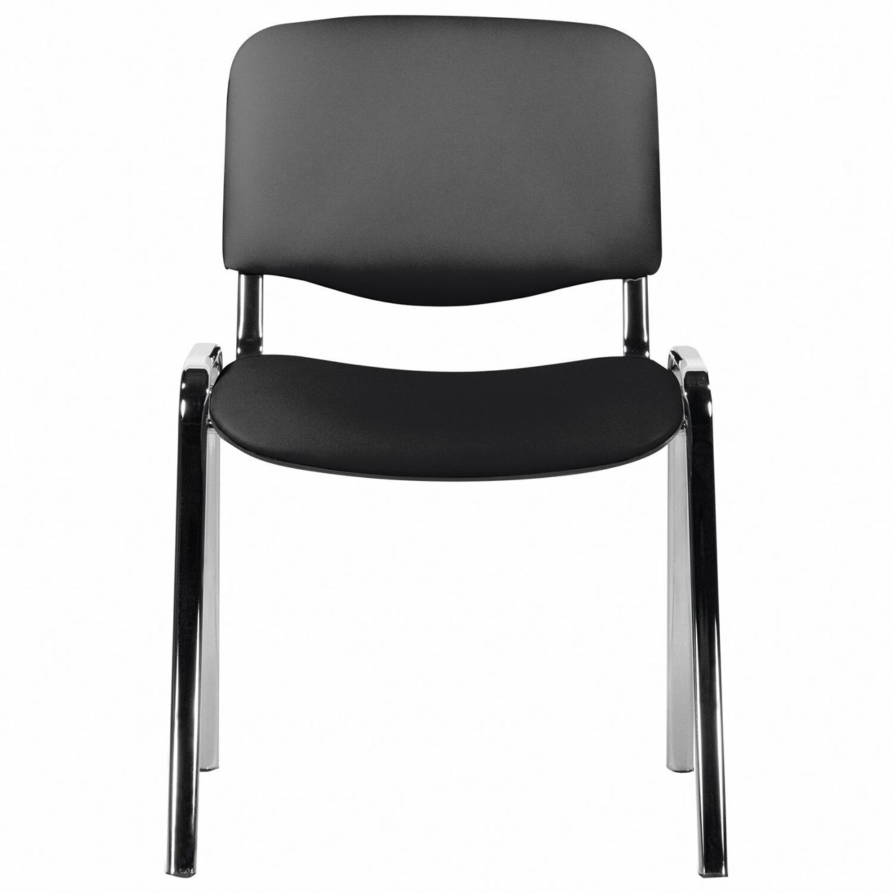 Стул Staff Lite CF-008, хром, кожзам черный