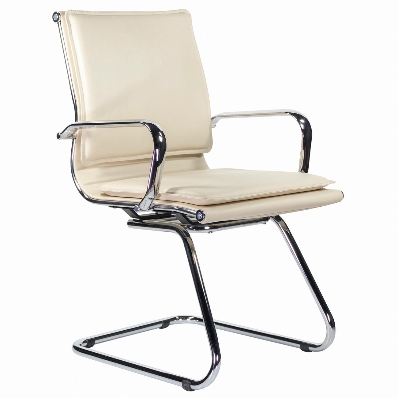 Кресло компьютерное Brabix Kayman CF-102, э/кожа, хром, бежевое