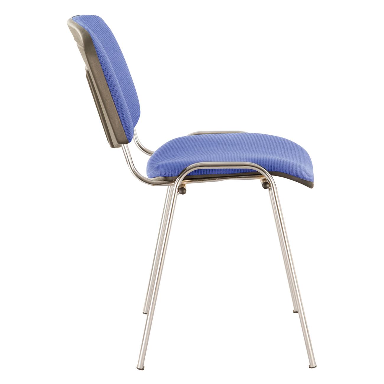 Стул Brabix CF-001, хром, ткань синяя С-14