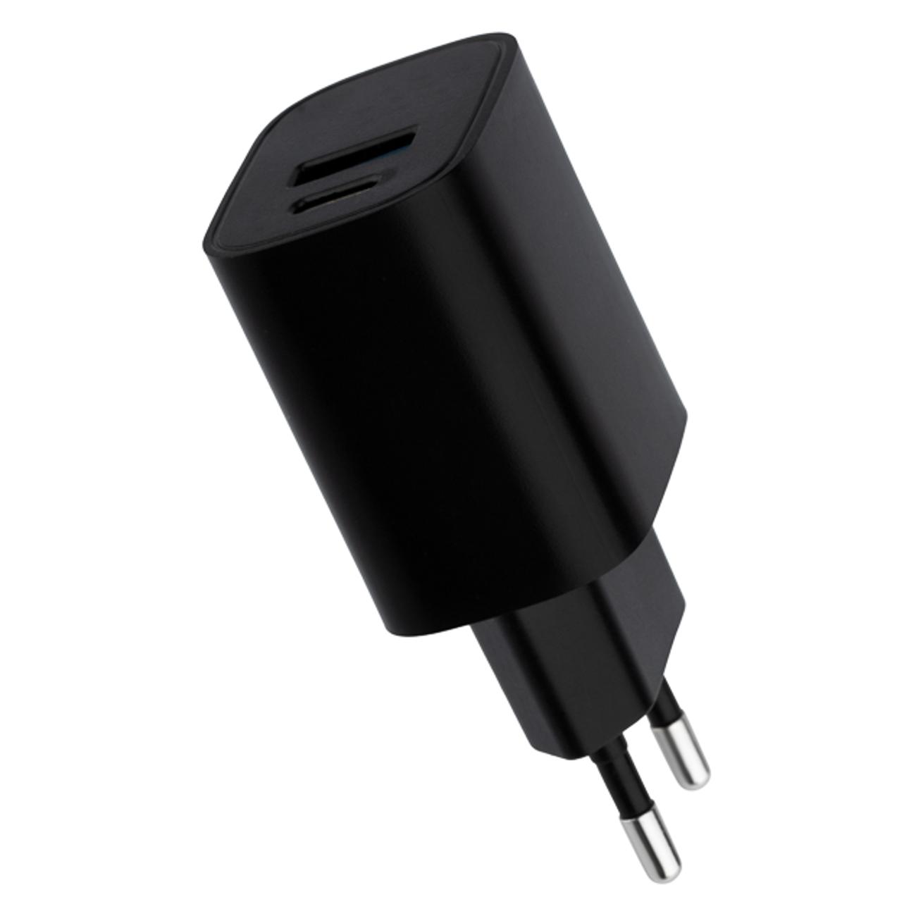 Сетевое зарядное устройство Rexant USB + Type-C 2.4 A Bl