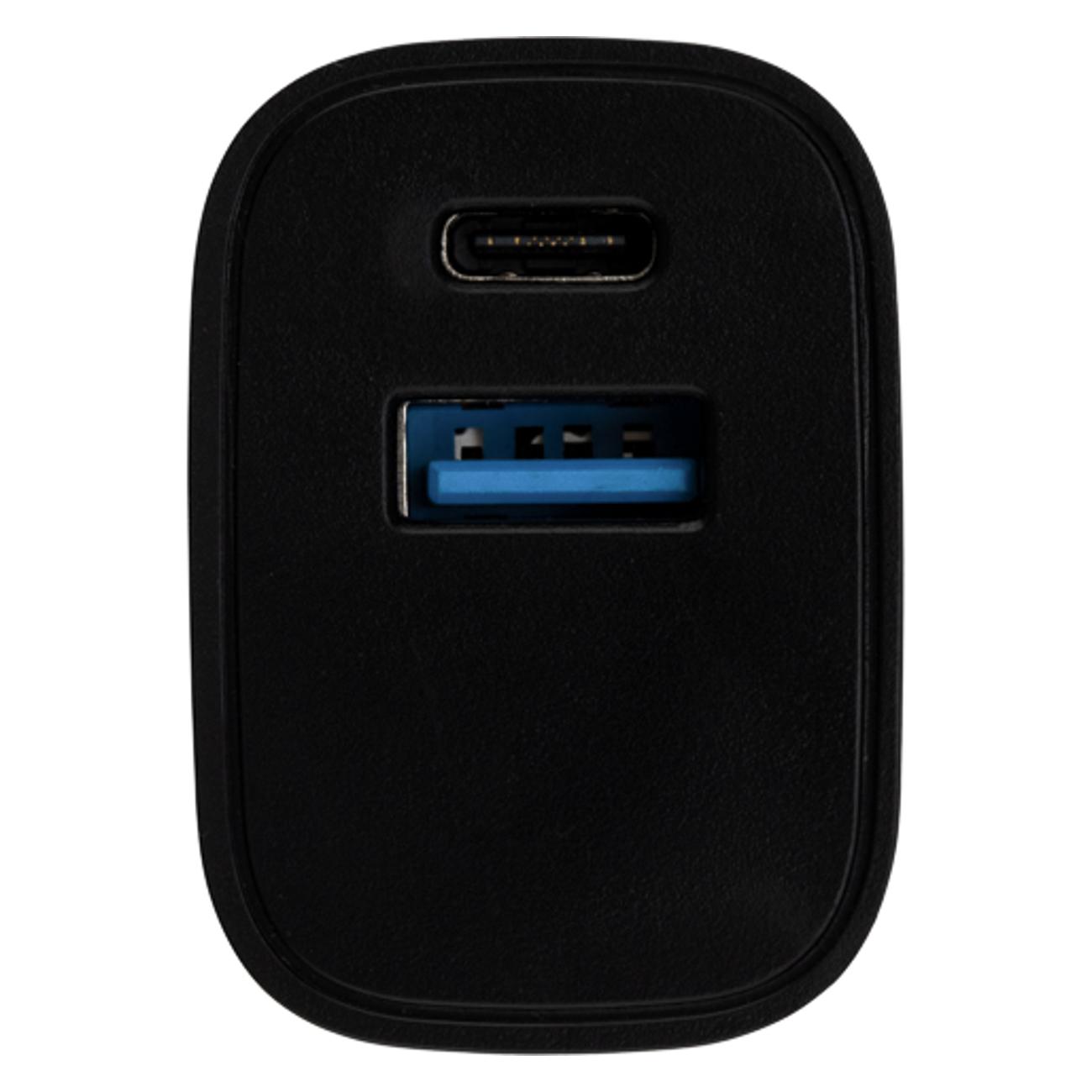 Сетевое зарядное устройство Rexant USB + Type-C 2.4 A Bl