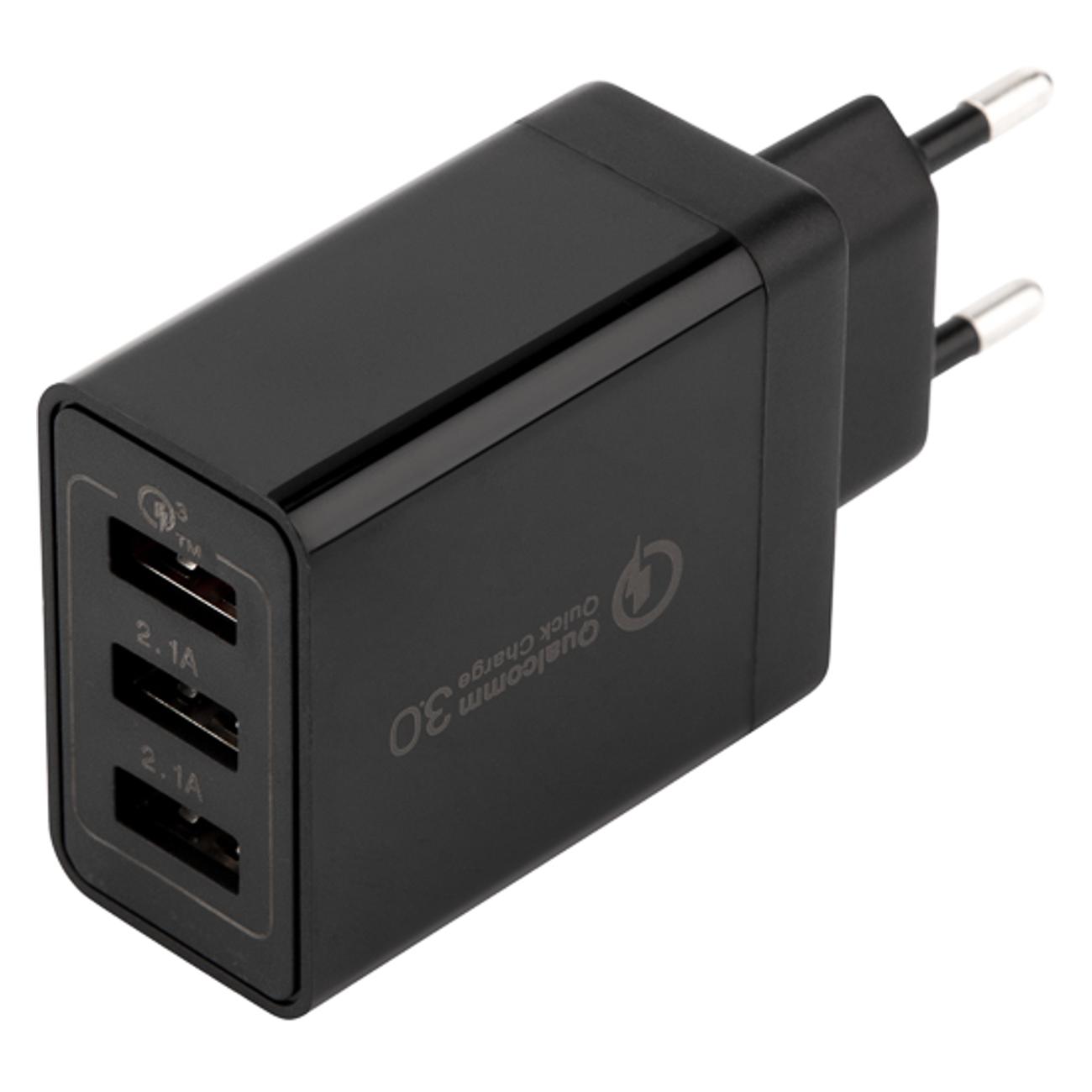 Сетевое зарядное устройство Rexant 3xUSB Quick charge
