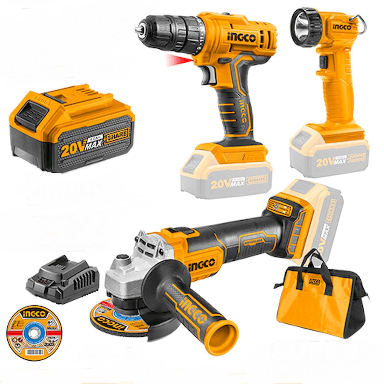 Набор электроинструмента INGCO CKLI2048