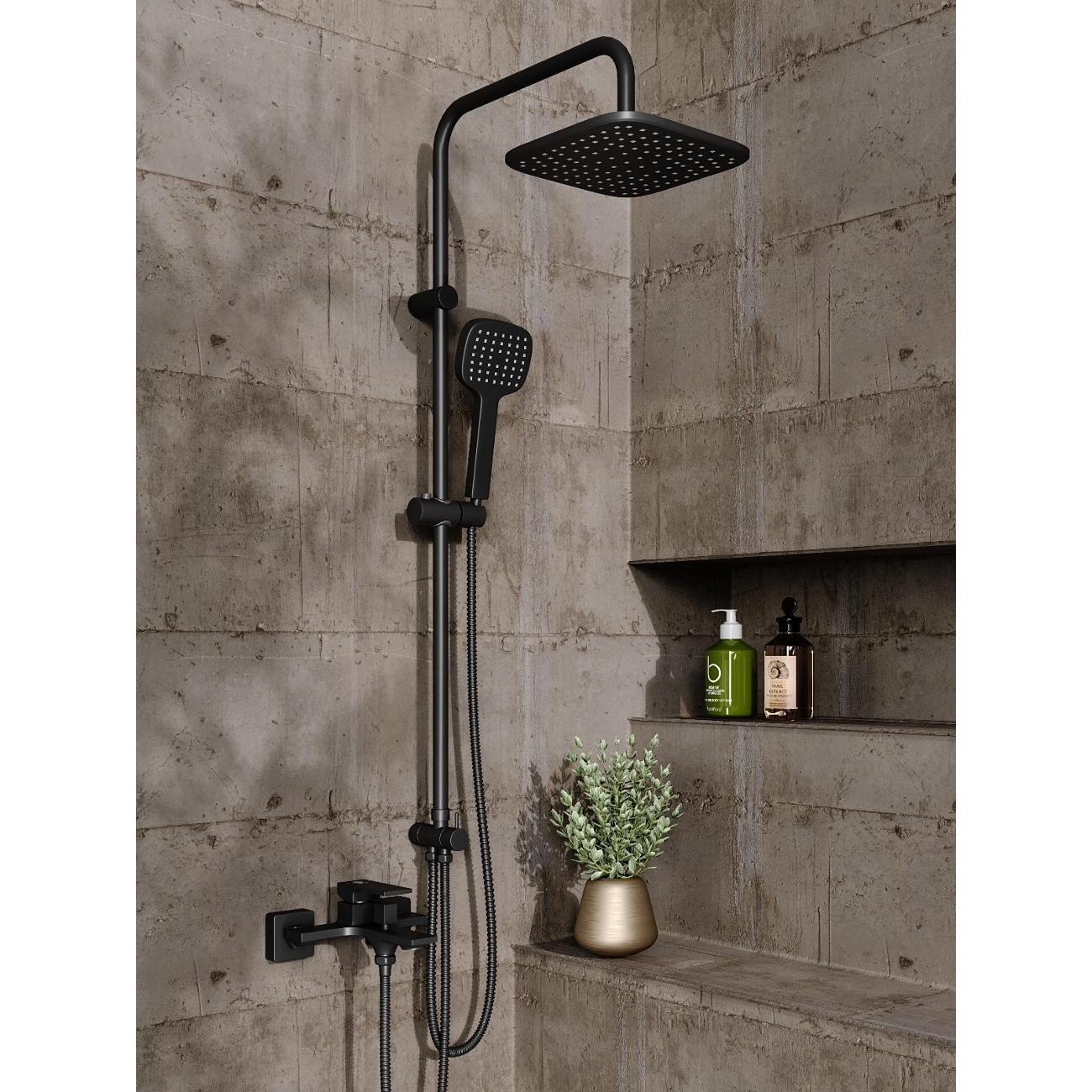 Душевая система Orange M04-944b смеситель с изливом, черный фото