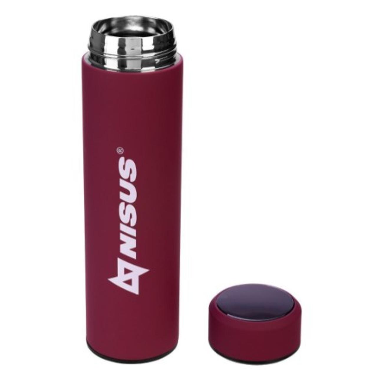 Термос Nisus 049-R 450ML с термодатчиком красный (N.TM-049-R)