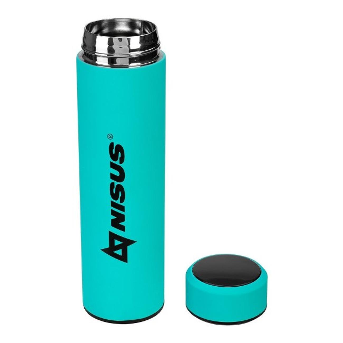 Термос Nisus 049-T 450ML с термодатчик. бирюзовый (N.TM-049-T)