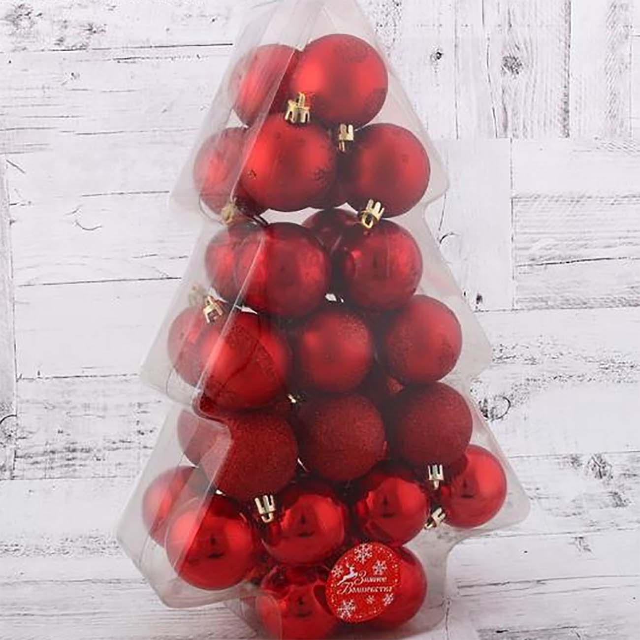 Набор елочных украшений Зимнее волшебство Ёлочка - снежинки и горох 4191830