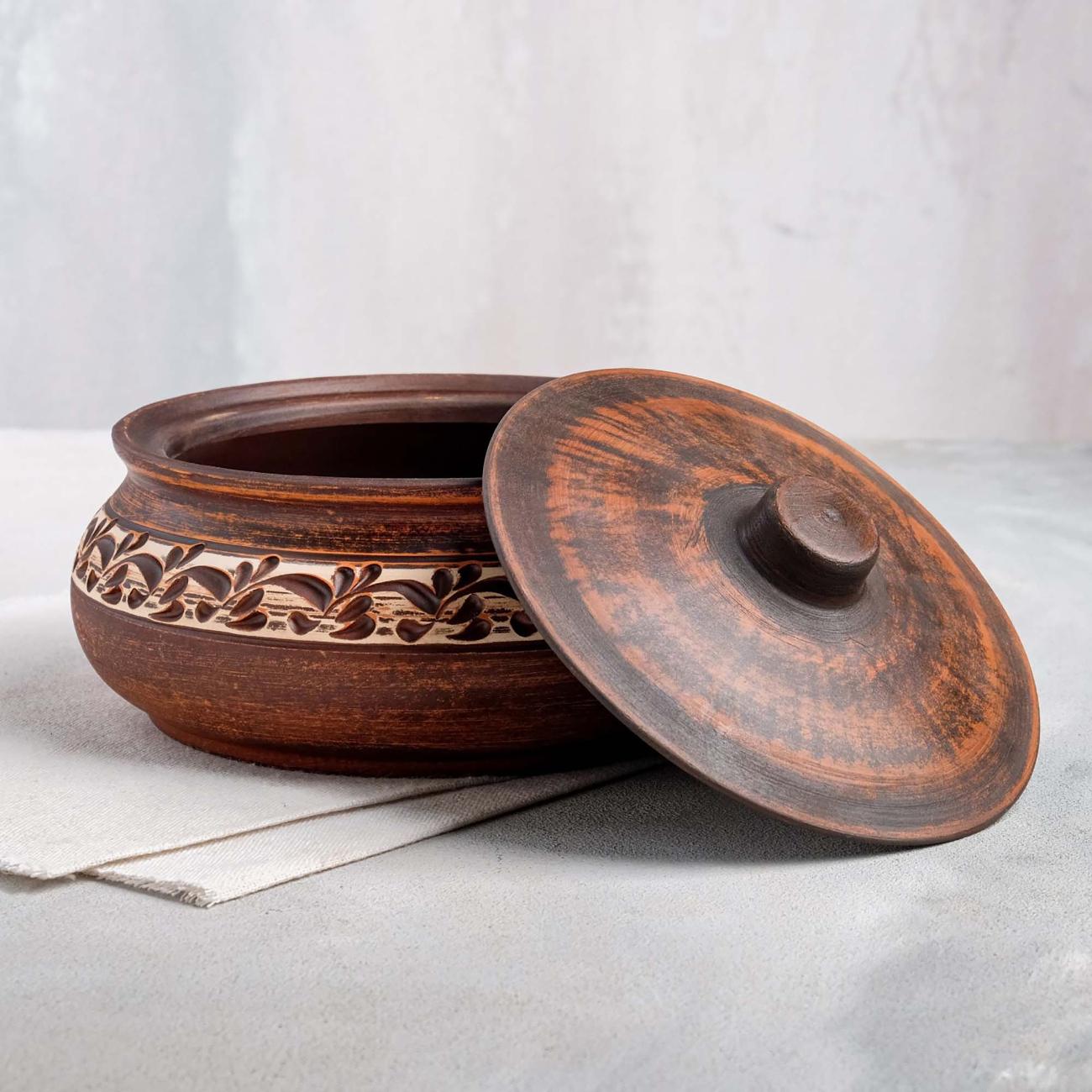 Горшок для запекания Красная глина Поли 5261104