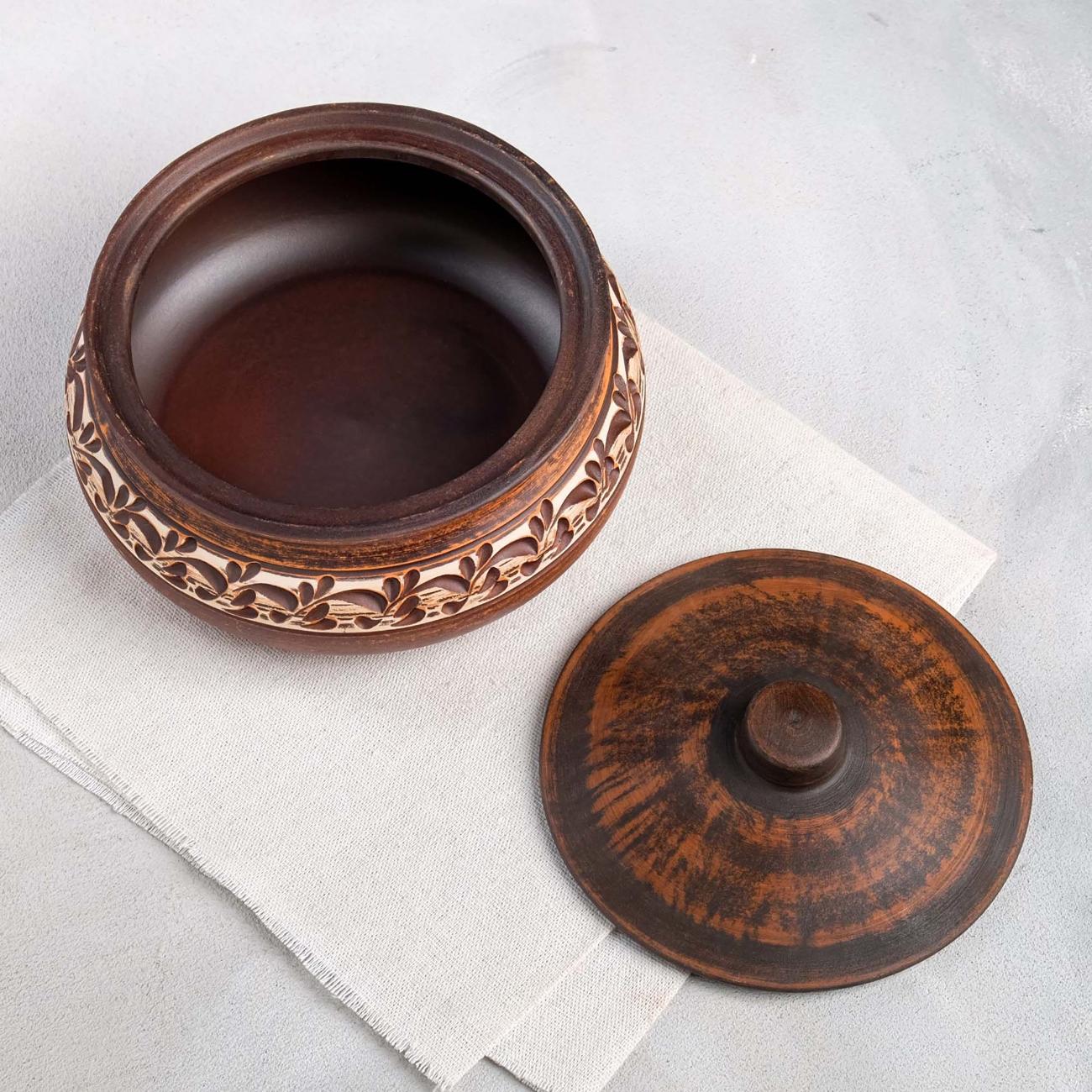 Горшок для запекания Красная глина Поли 5261104