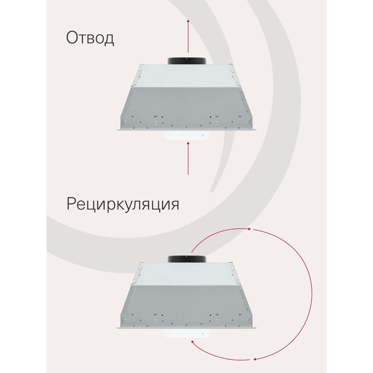 Вытяжка встраиваемая в шкаф Krona Ameli 600 inox S