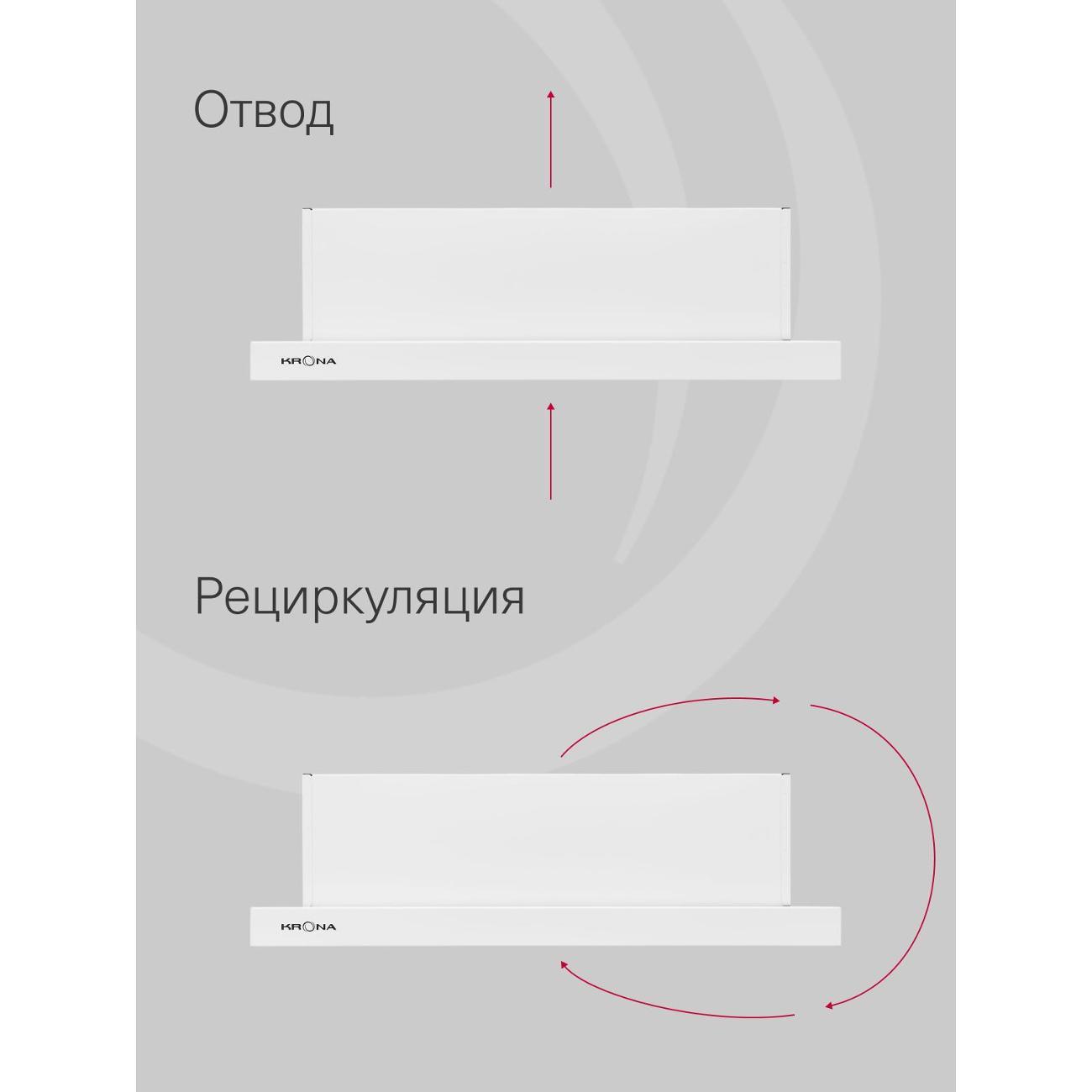 Вытяжка встраиваемая в шкаф Krona KAMILLA ECO 600 W