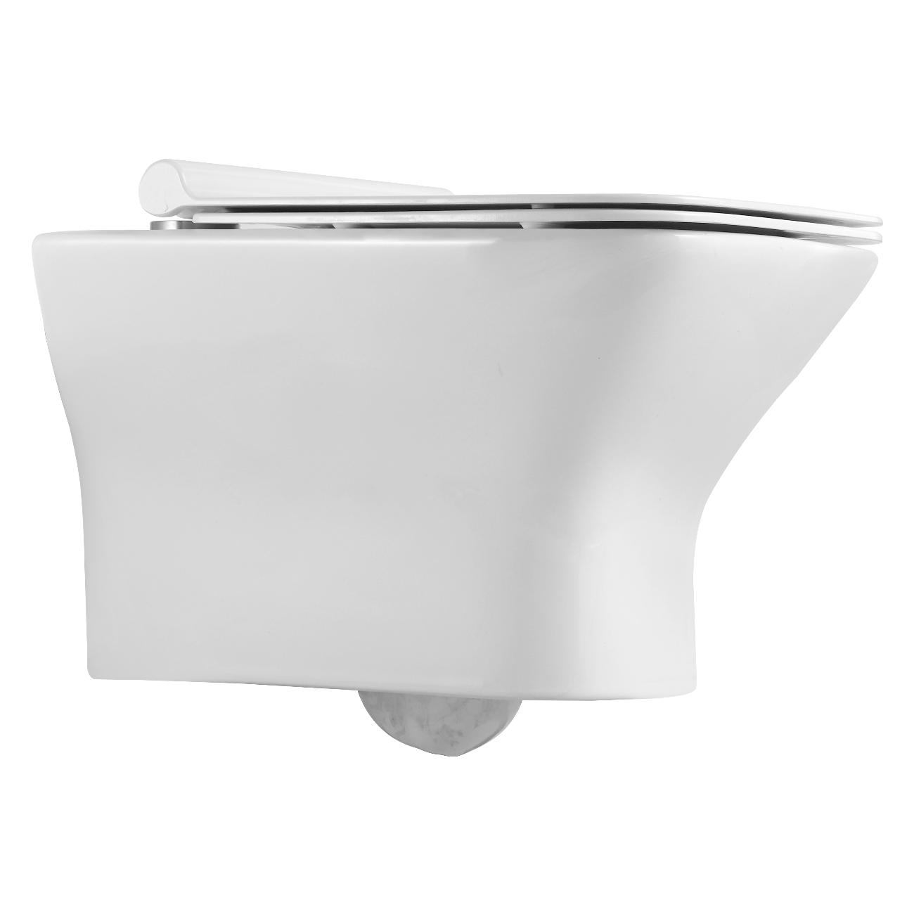 Унитаз Agger AT02100 безободковый, сиденье с микролифтом