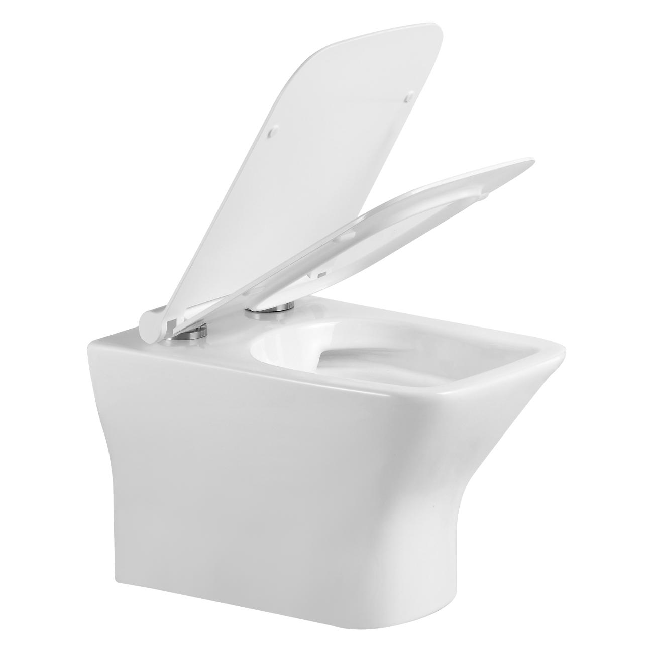 Унитаз Agger AT02100 безободковый, сиденье с микролифтом