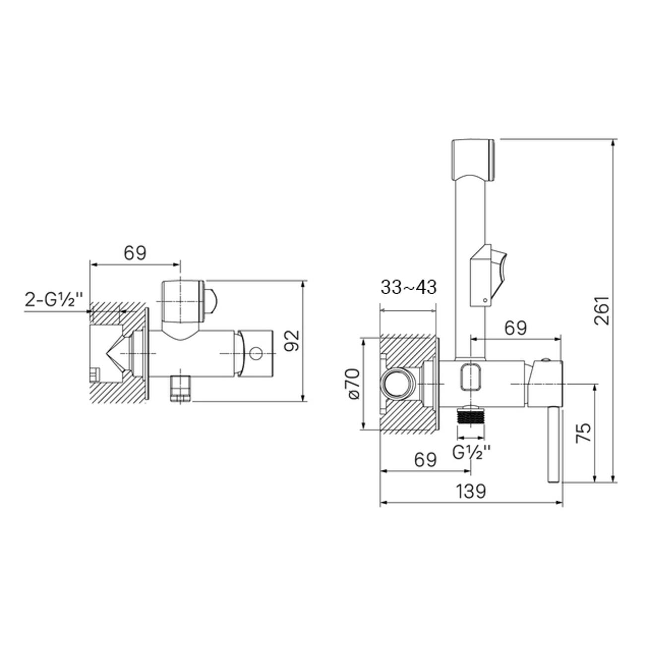 Гигиенический душ Iddis 003BLR0i08